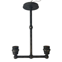 BZ Visual Comfort Ceiling Mount Double Arm Fixture Gunmetal Finish, Sku 033326