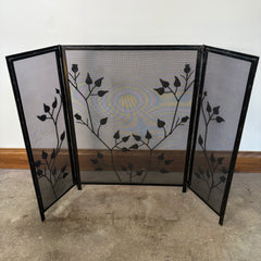 Fireplace Screen, Metal, Bi-fold, Pewter Color, Sku: 033105