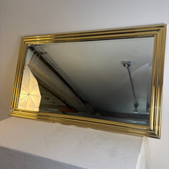 Beveled Mirror with Triple Edge Bright Brass Frame, Sku 033946