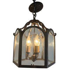 Lantern Style Pendant from Steven Handelman Studios "Alegre" Three Sockets, Sku 034105