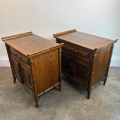 Century Brand Asian Style Oak Night Stands, Sku 033829