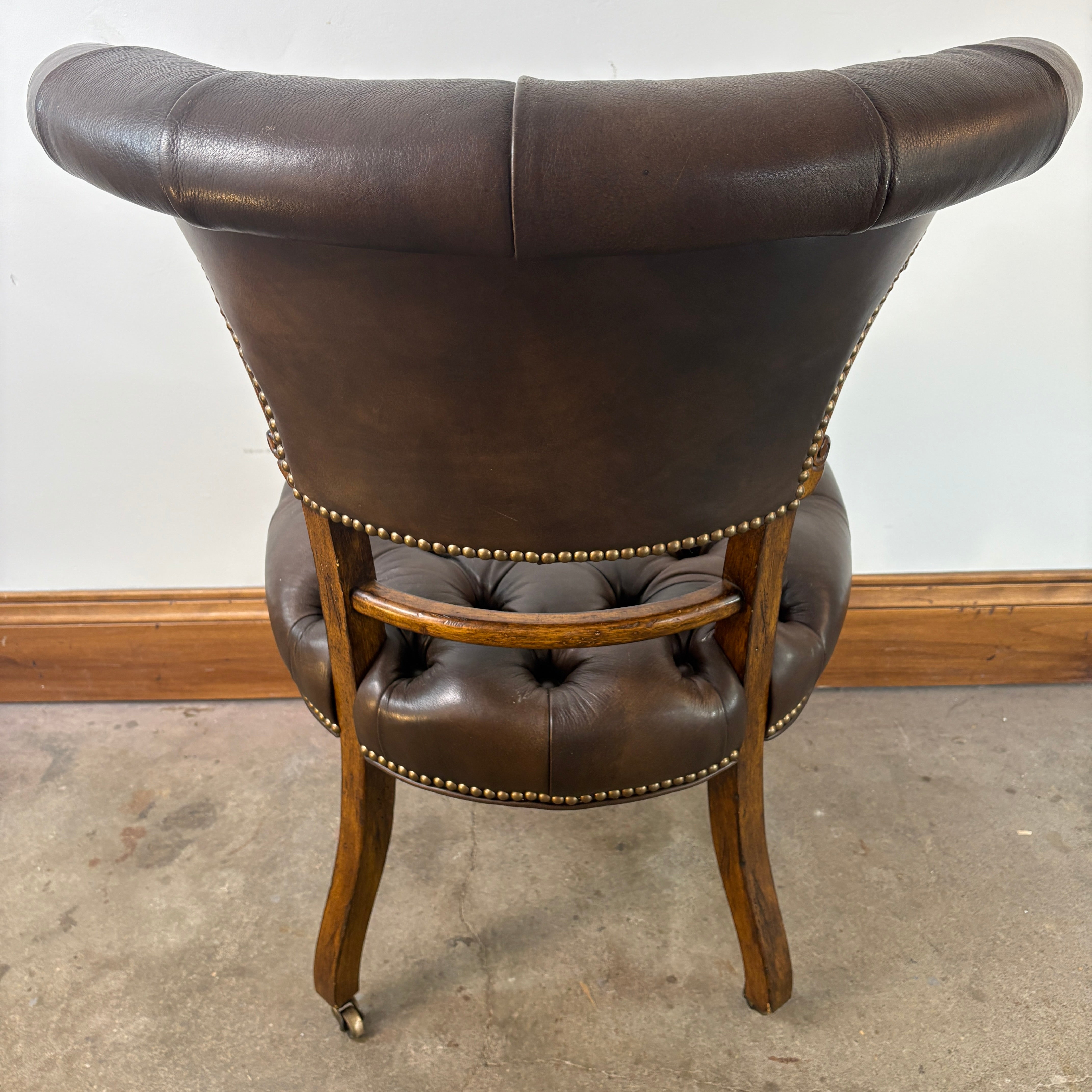 Ferguson Copeland Tufted Leather Game Chairs, Set of Four, SKU: 033096