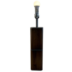 Table Lamp with Wood and Steel Square Base, Sku 034098
