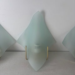 1990's Boyd Handkerchief Glass Wall Sconce, Matte Finish, Sku 033071
