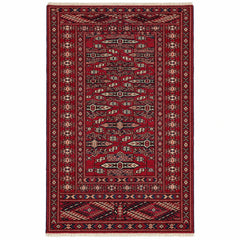Vintage Turkish Rug in Red/Blue, Sku 034027