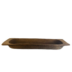 Antique Dough Trough Handcrafted with Paddle Like Handles, Sku 033910
