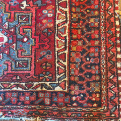 Persian Wool Rug, Colors:  Berry Red and Blue, Sku 033467