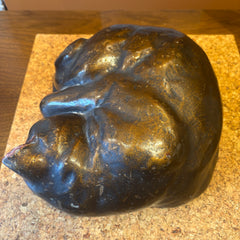 "Kiki The Cat" by Artist Malvina Hoffman Painted Plaster, Sku 033941
