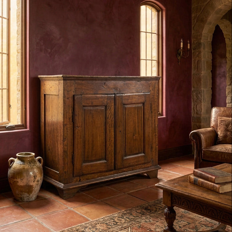 Primitive Wood Florentine Sideboard from the 1700's, Sku 034154