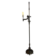Bridge Brass Floor lamp with Filagree Detail Vintage , Sku 033663