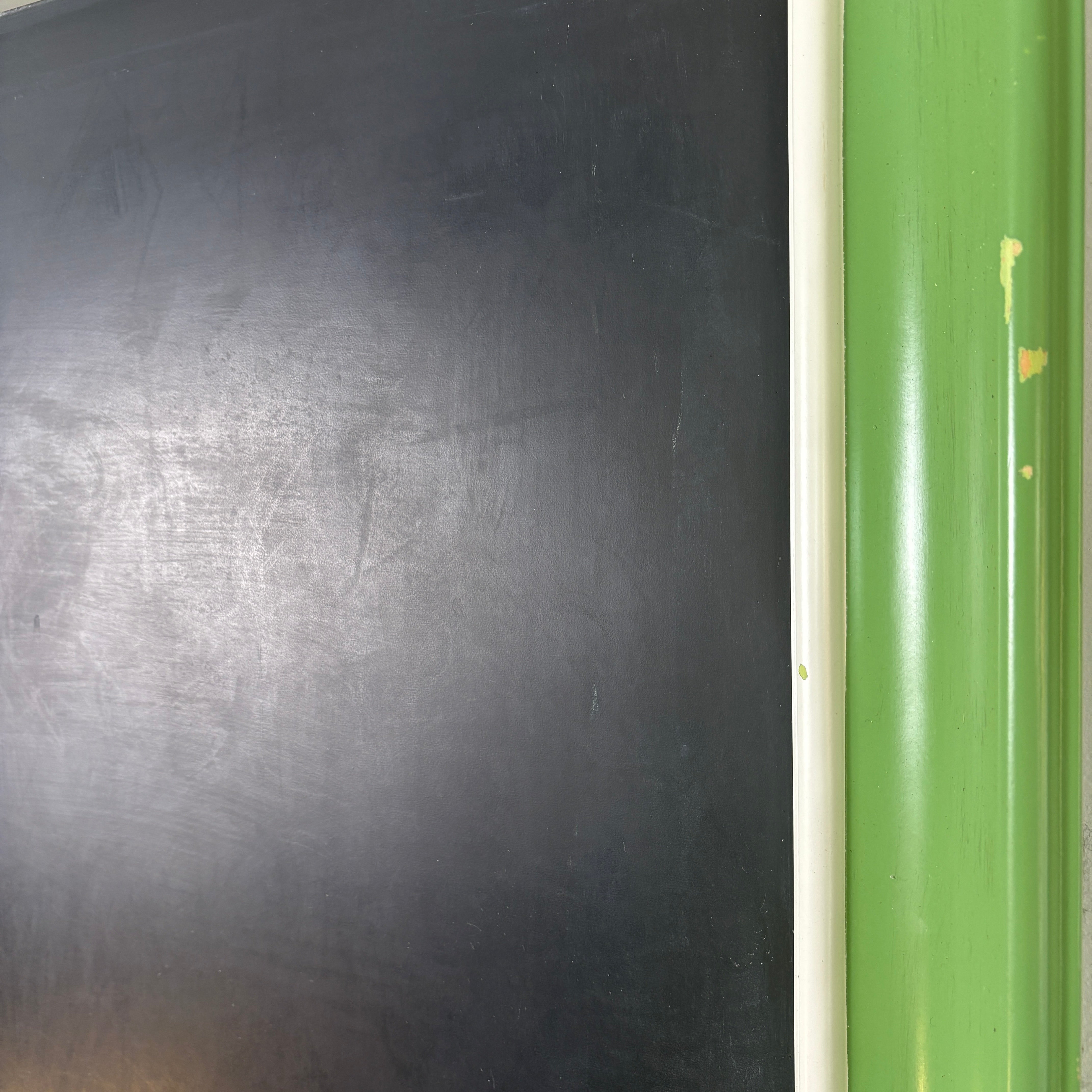 Chalk Board Framed in Green Painted Particle Board, Sku: 033077