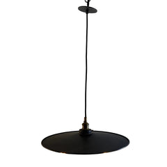"BZ" Metal Pan Head Pendant Fixture with Three Sockets Finish is Gunmetal and Antique Brass, Sku 034117