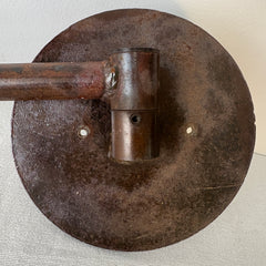 Swing Arm Wall Sconce Cast Metal Intended Rust Patina Finish, Sku 033327