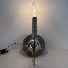 Visual Comfort "Elkins" Single Arm Wall Sconce in Silver Tones, Paper Shade, Sku: 033698