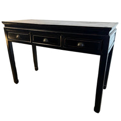 19th Century Qing Dynasty Black Lacquered Asian Scholar's Desk/Console, Sku 033999