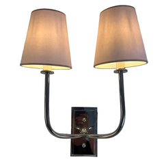Visual Comfort Thomas O'Brien Hulton 2 Arm Sconce Nickel Finish & Paper Shades, Sku 033881