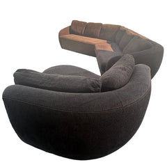 Thayer Coggin 3 Piece Chenille L Shaped Sectional Sofa, Brown, Sku 033633