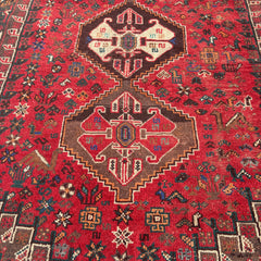 Persian Wool Rug, Hand Knotted, Rust Brown and Taupe, Sku 033462