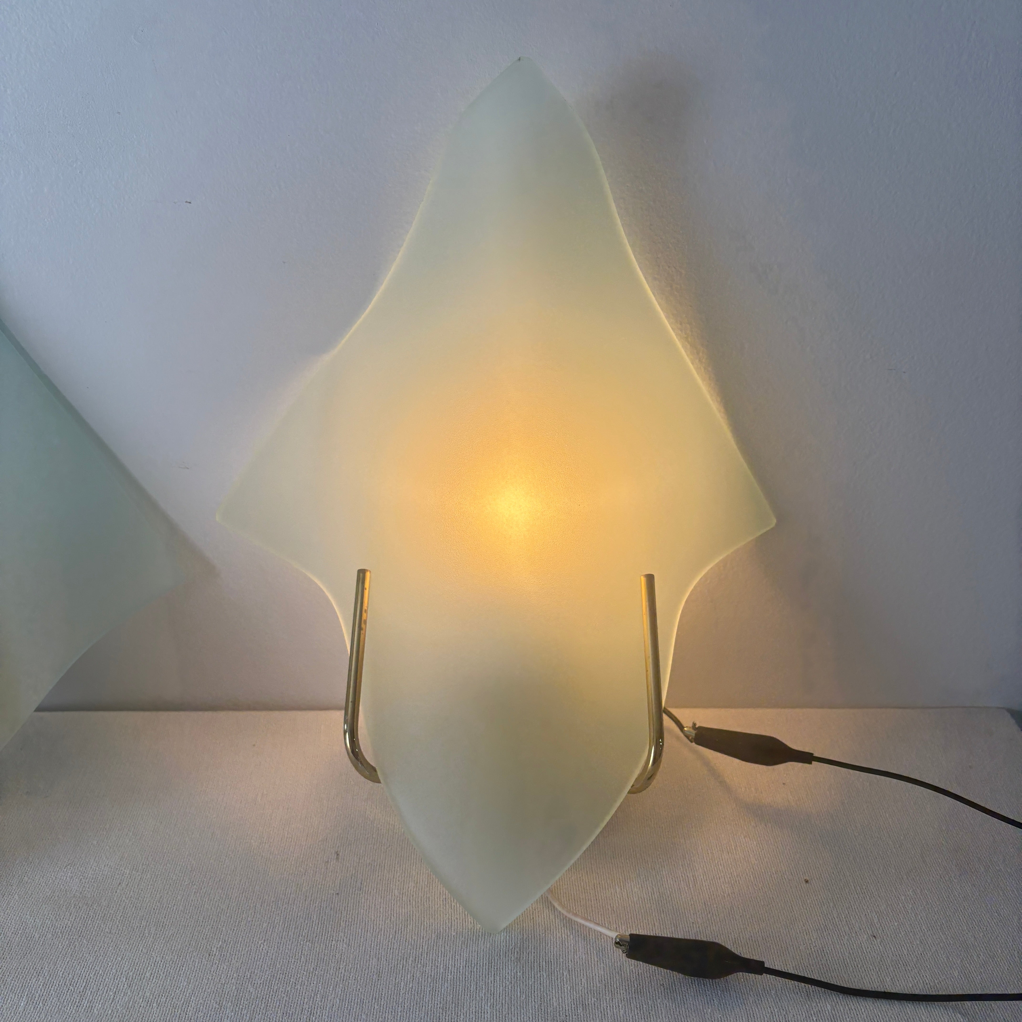1990's Boyd Handkerchief Glass Wall Sconce, Matte Finish, Sku 033071