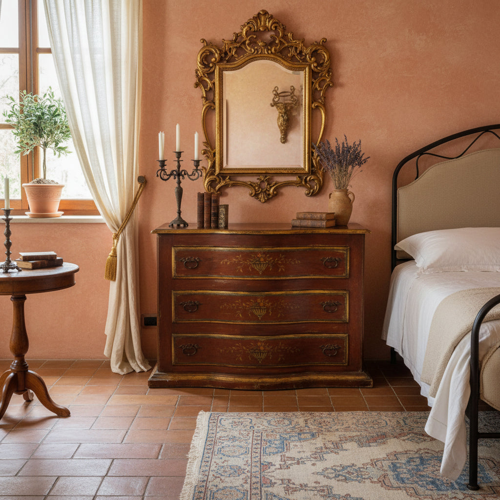 Florentine Style Italian Commode, Dresser, Three Drawer, Sku: 033566