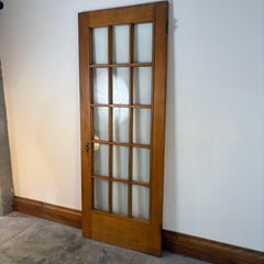 Vintage Solid Pine door with 15 Glass Panels, Sku 033402