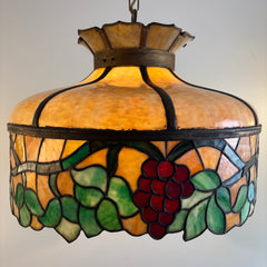 Tiffany Inspired Leaded Glass Hanging Light Fixture , Sku 034045