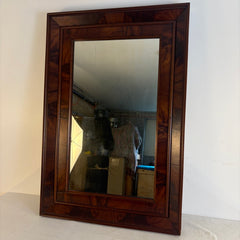 Flame Mahogany Wood Beveled Edge Mirror, Vintage, Rectangle, Sku 034030