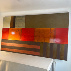 Original Art Work By Steve Joy Mixed Media on Wood Panel Intended for Horizontal Installation, Sku 034163