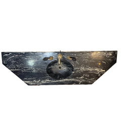 Black & White Vintage Cultured Marble Countertop, Sink, Sherle Wagner Faucet, Sku 033665