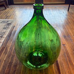 Green Glass Demijohn Bottle, Sku 033952