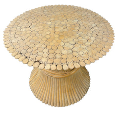 McGuire Sheaf of Wheat Round End Table, Bamboo, Sku: 033357