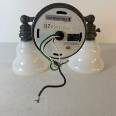 Chapman & Meyers for Visual Comfort Double Arm Sconce antique Pewter Globes, Sku 032273