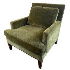 Sherril Moss Green Velvet Armchair w/ Nailhead Detail, Sku 033781