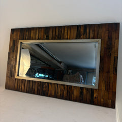 Mirror w/ Wood Piece Surround, Sku 033790