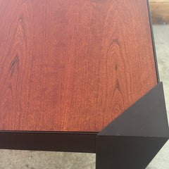 Square Steel Table with Wood Top, Industrial Style, Sku 033025