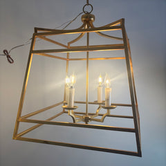 Neiman Marcus Carter Lantern Pendant Gold Finish 4 Socket Candle Design, Sku 033865