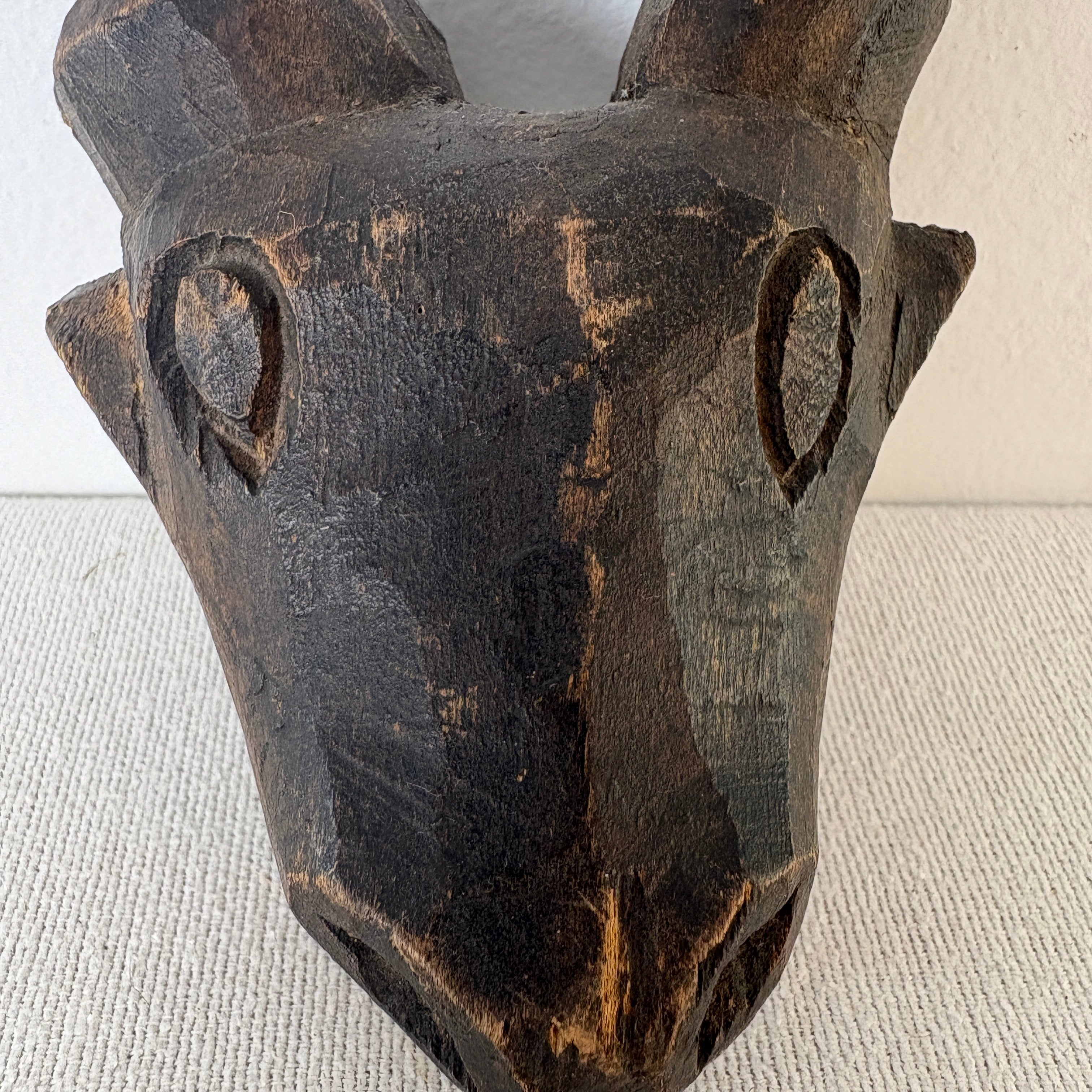 Miniature Cow Tribal Mask, Wood, Sku: 033067