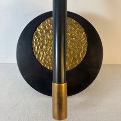 Pair of Black & Brass Candlestick Wall Lights, Sku: 033484