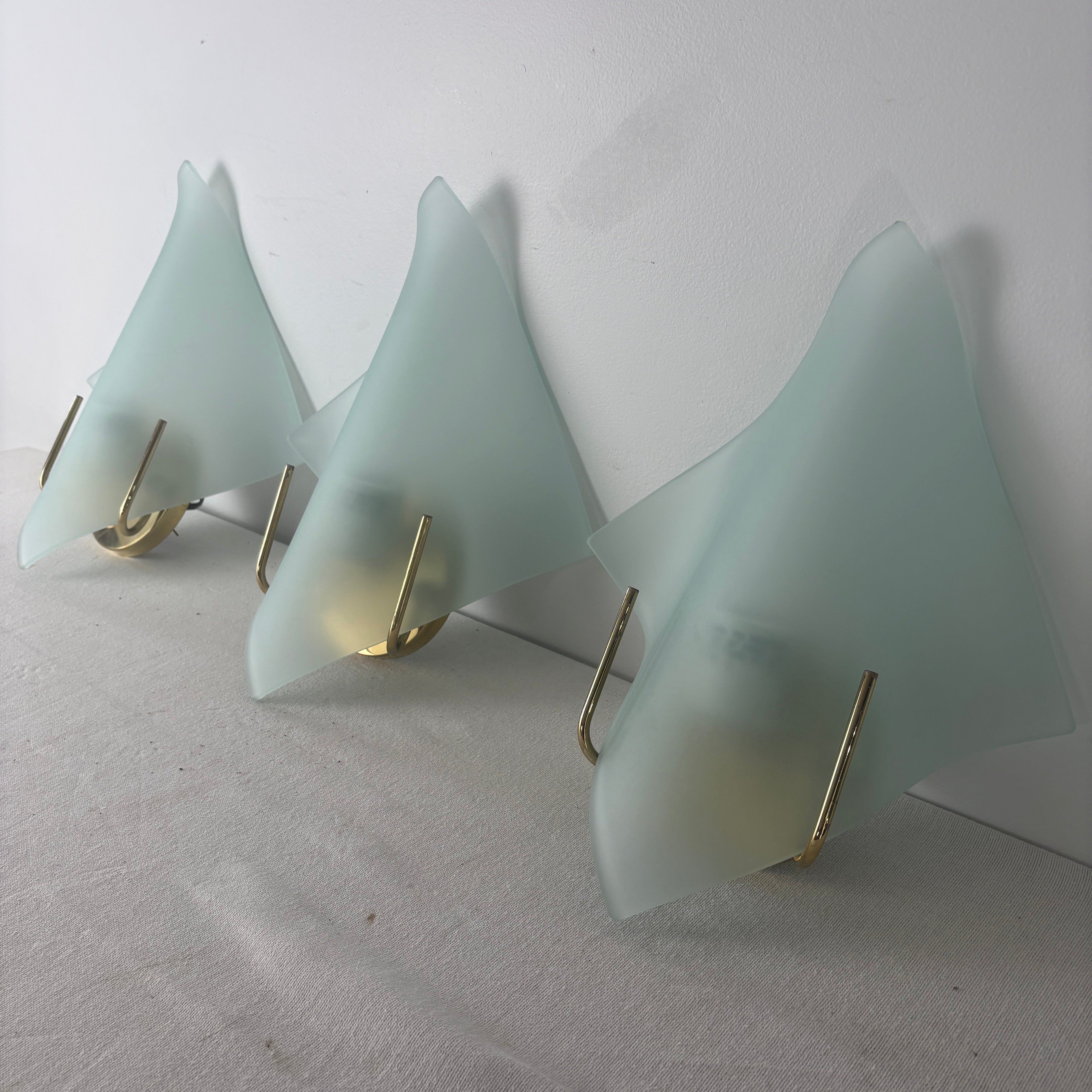 1990's Boyd Handkerchief Glass Wall Sconce, Matte Finish, Sku 033071