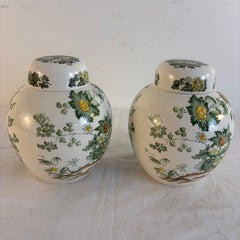 Pair of Mason's Ironstone Chinoiserie Style Ginger Jars, England 50's, Sku 034052