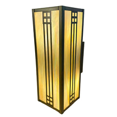 Fredrick Ramond 1995 Frank Lloyd Wright Collection Wall Sconce Stained Glass and Brass 2 Sockets. Retails for $1350 Each, Sku 034122