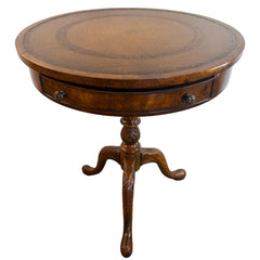 Alexander Theodore Parlour Table w/ Embossed Leather Top, Sku 033844