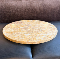 Marble Piece, Golden Color, Oval, Table Top, Sku: 033217