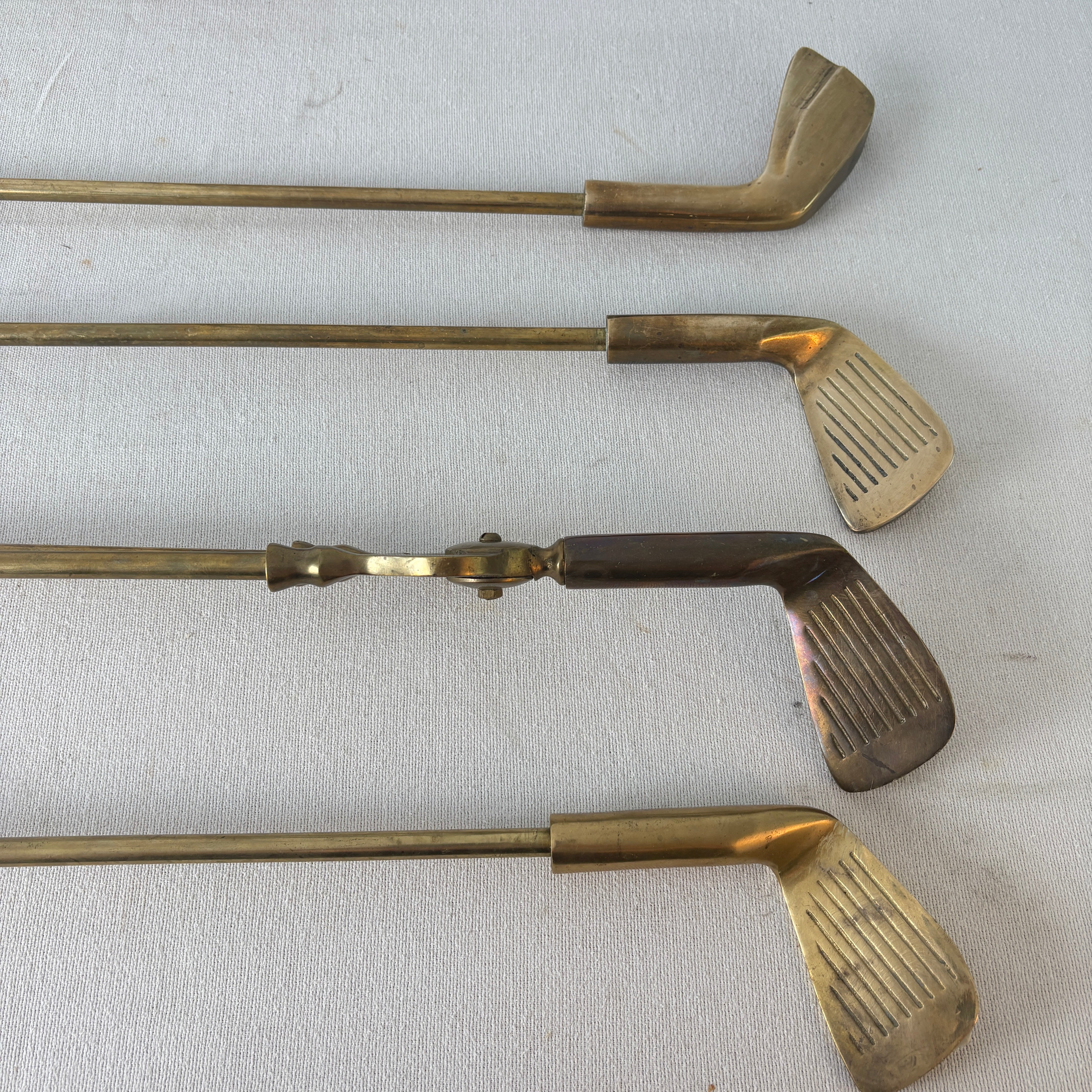 Brass Golf Themed Fireplace Tool Set, Sku 033085