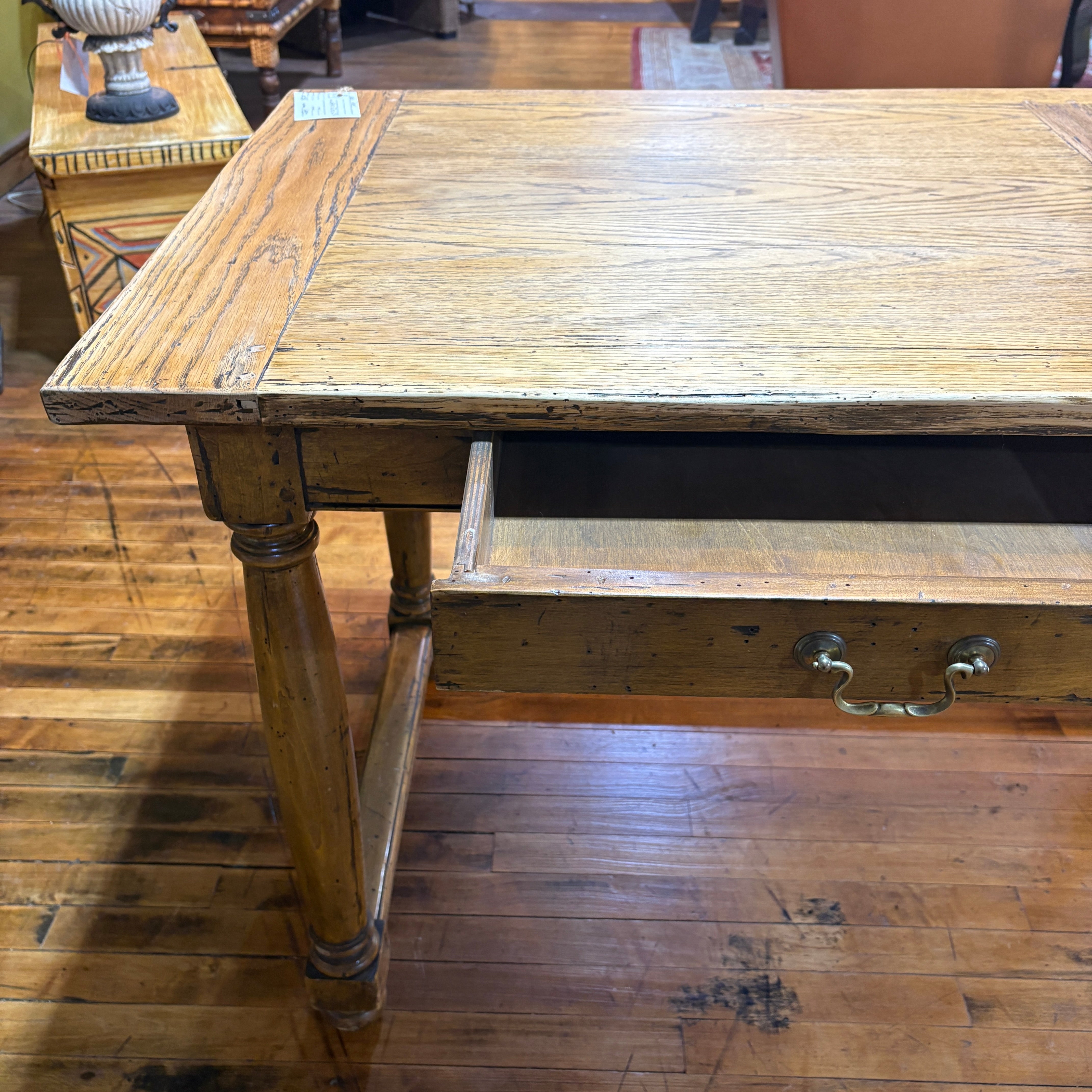 Oak Desk with Two Drawers, Sku 033053