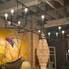 Tom Corbin, Lighting Artist, Bronze Chandelier, Extra Large, Ten Light, Sku: 033395