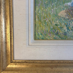 Original Framed & Matted Oil Painting by Miriam Briks "Wild Meadows", Sku 033991