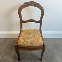 Solid Walnut Victorian Side Chair, Sku 033872