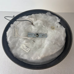 Flush Mount Frosted Glass Gunmetal Finish Light Fixture, Sku 032683