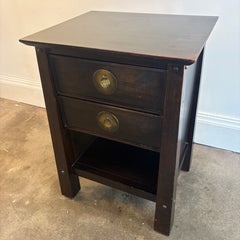 Pier 1 Asian Style Wood End Table 2 Drawers 1 Lower Shelf, Sku 034153